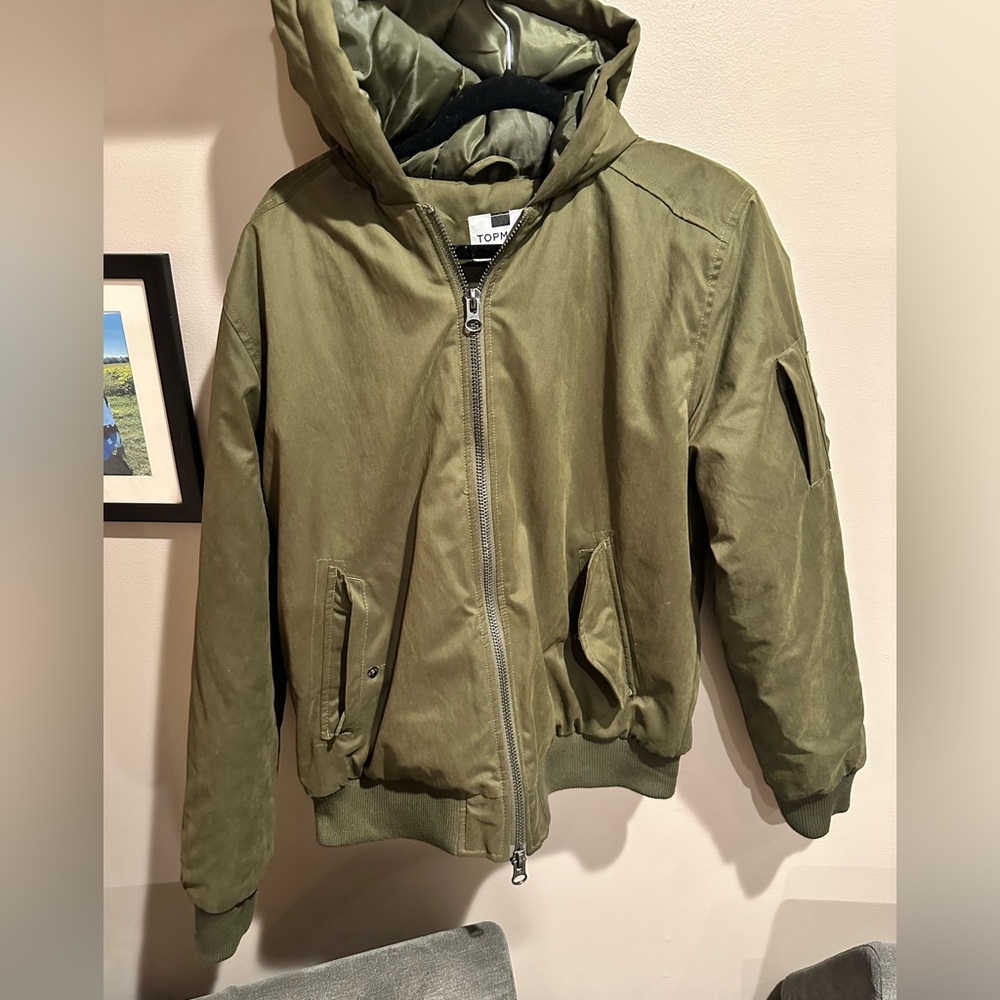 Topman Bomber Hooded Jacket
